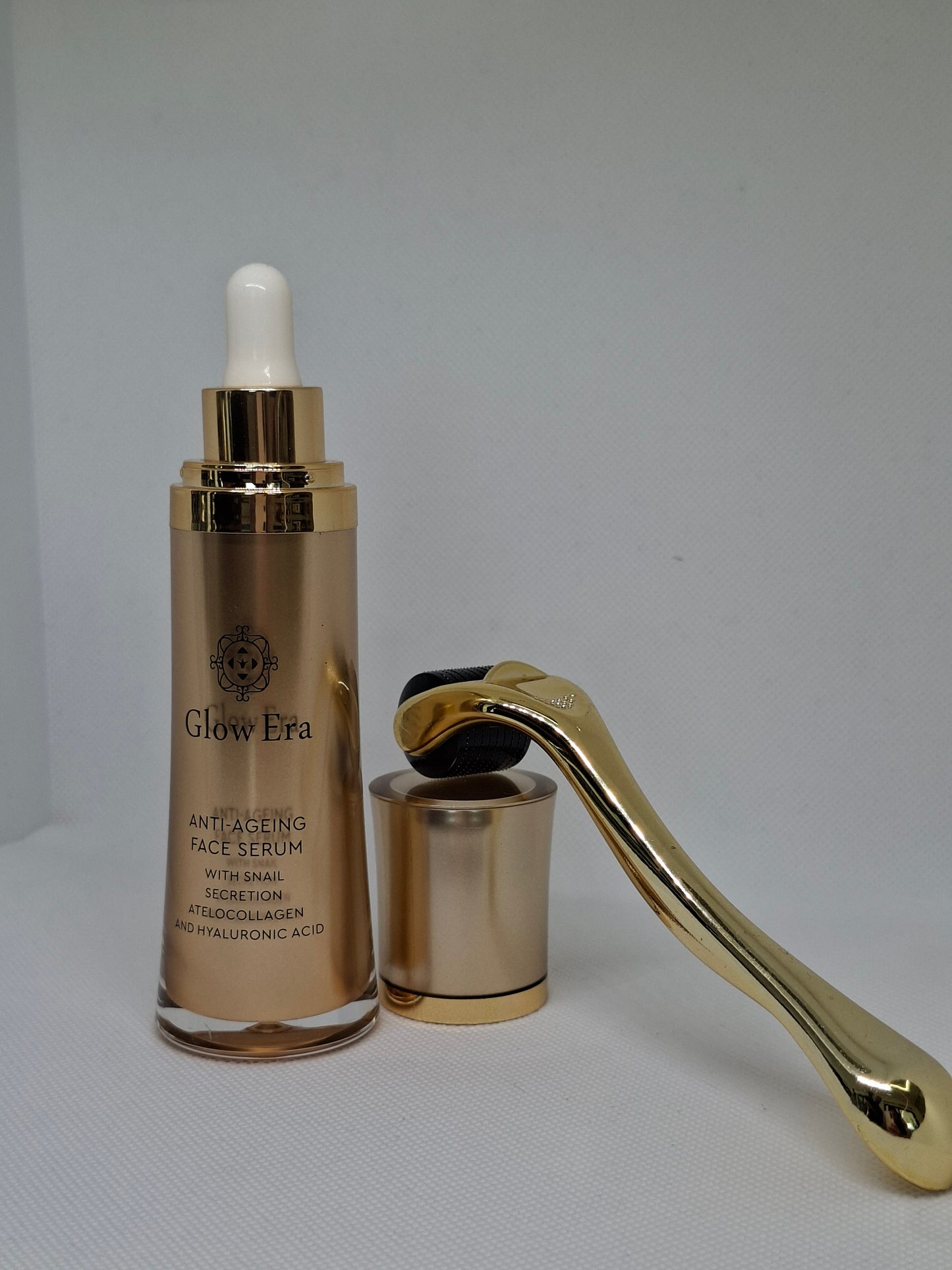 Beauty Set-Glow Era Face Serum with Snail & Derma Roller