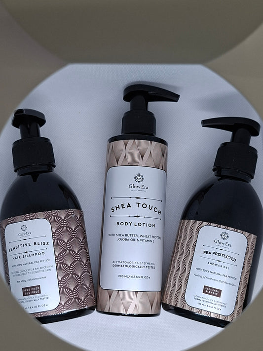 Glow Era Shower Gel 250ml, Shampoo 250ml & Body Lotion 200ml