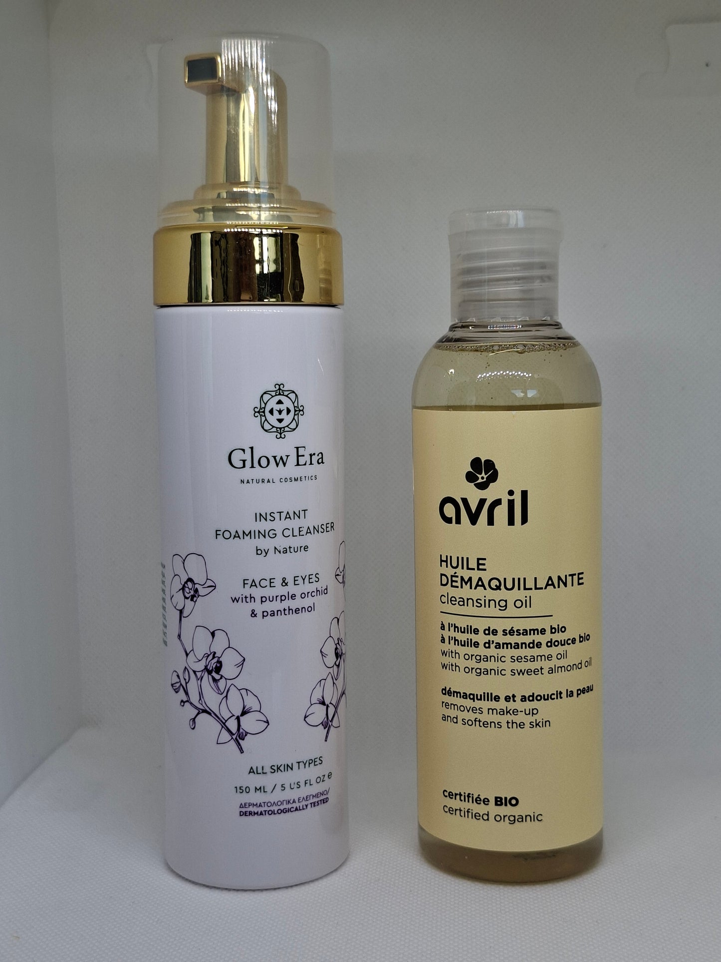 Glow Era Αφρός Καθαρισμού & Avril Λαδακί Καθαρισμού