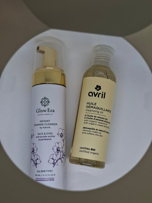 Glow Era Αφρός Καθαρισμού & Avril Λαδακί Καθαρισμού