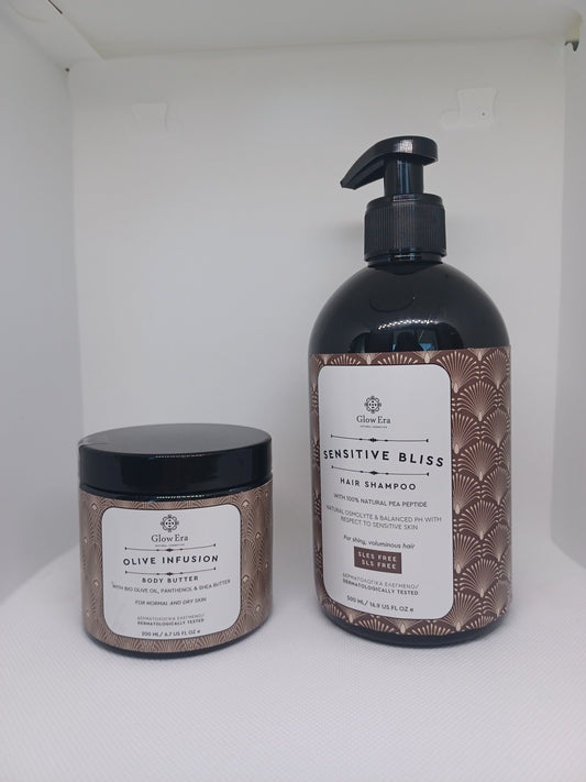 Olive Body Butter 200ml & Hair Shampoo 500ml
