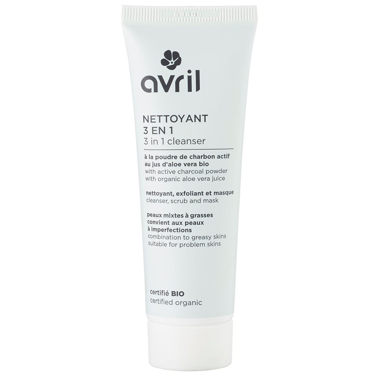 Avril Μασκα Ενεργού Άνθρακα 3 σε 1, 50ml